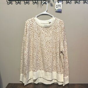 Time & Tru Animal Print Sweatshirt NWT